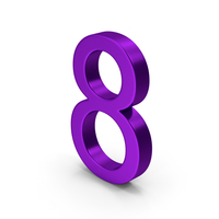 Number 8 Purple PNG & PSD Images