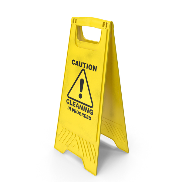 Warning Cleaning In Progress Sign PNG & PSD Images