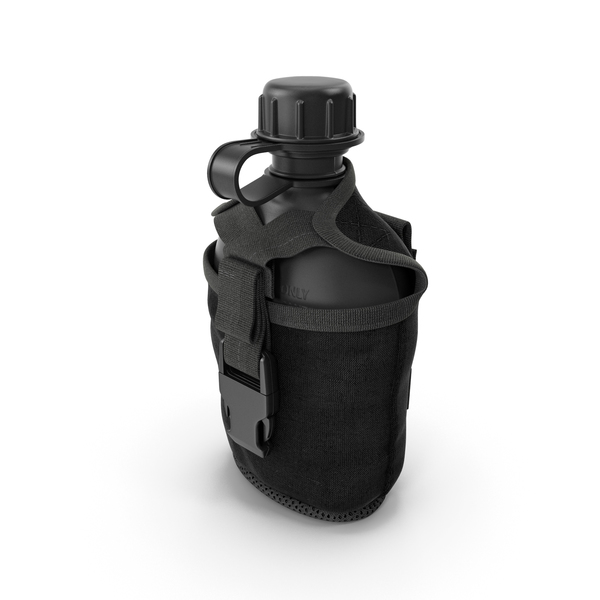 Water Bottle Canteen with Military Pouch PNG & PSD Images