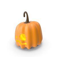 Glowing Pumpkin Face Halloween PNG & PSD Images