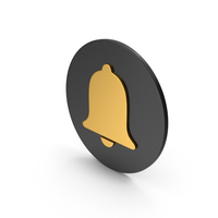 Alarm / Notification Gold Icon PNG & PSD Images