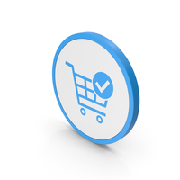 Icon Checkout Shopping Cart Blue PNG & PSD Images