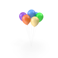 Multicolor Balloons PNG & PSD Images