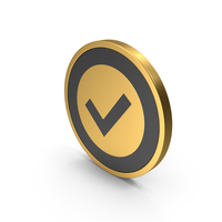 Gold Icon Checkmark PNG & PSD Images