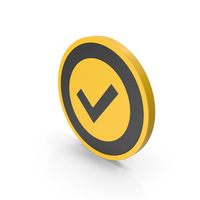 Icon Checkmark Yellow PNG & PSD Images