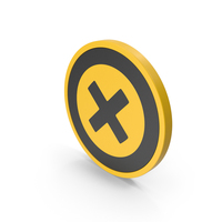Icon X Mark Yellow PNG & PSD Images