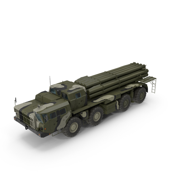 BM 30 Smerch Rocket Launcher Camouflage PNG & PSD Images