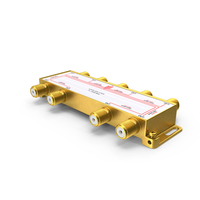 CATV Broadband Coaxial Splitter 8 Way PNG & PSD Images