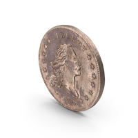 Flowing Hair Silver Dollar Coin 1794 PNG & PSD Images