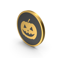Gold Icon Halloween Pumpkin PNG & PSD Images
