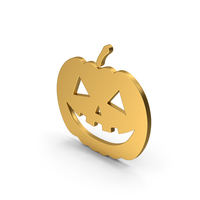 Halloween Pumpkin Gold PNG & PSD Images