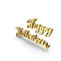 Golden Happy Halloween PNG & PSD Images