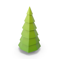 Winter Tree Lowpoly PNG & PSD Images