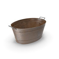 Large Rusty Steel Oval Tub PNG & PSD Images