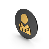 Doctor Gold Icon PNG & PSD Images