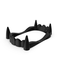 Plastic Vampire Teeth Black PNG & PSD Images