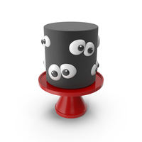 Halloween Black Cake with Eyes Decor PNG & PSD Images