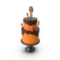 Halloween Cake with Candy Decor PNG & PSD Images