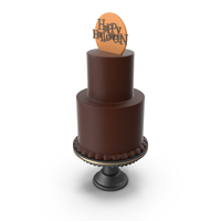 Halloween Cake with Happy Halloween Topper PNG & PSD Images