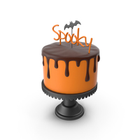 Halloween Cake with Spooky Topper PNG & PSD Images