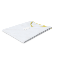 Female V Neck Folded With Tag White and Yellow PNG & PSD Images