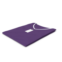 Female V Neck Folded With Tag White and Purple PNG & PSD Images