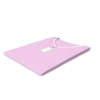 Female V Neck Folded With Tag White and Pink PNG & PSD Images