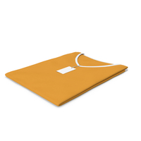 Female V Neck Folded With Tag White and Orange PNG & PSD Images