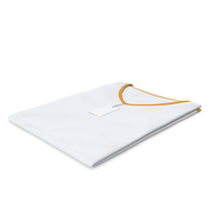 Female V Neck Folded With Tag White and Orange PNG & PSD Images