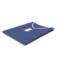 Female V Neck Folded With Tag White and Dark Blue PNG & PSD Images