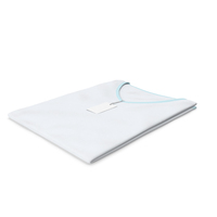 Female V Neck Folded With Tag White and Blue PNG & PSD Images