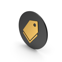 Label Gold Icon PNG & PSD Images