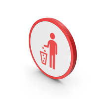 Icon Recycle Bin Red PNG & PSD Images
