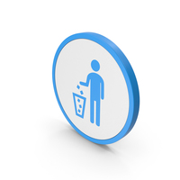 Icon Recycle Bin Blue PNG & PSD Images