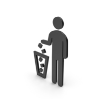 Symbol Recycle Bin Black PNG & PSD Images