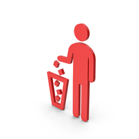 Symbol Recycle Bin Red PNG & PSD Images