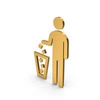 Symbol Recycle Bin Gold PNG & PSD Images