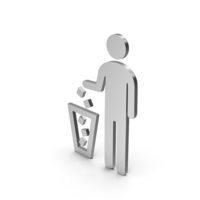 Symbol Recycle Bin Silver PNG & PSD Images
