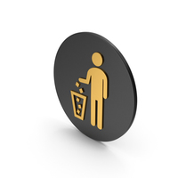 Recycle Bin Gold Icon PNG & PSD Images