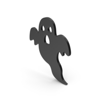 Symbol Halloween Ghost Black PNG & PSD Images