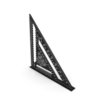 Triangle Square Ruler Black Used PNG & PSD Images