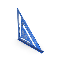 Triangle Square Ruler Blue Used PNG & PSD Images