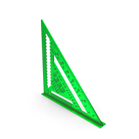 Triangle Square Ruler Green Used PNG & PSD Images