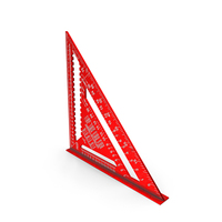 Triangle Square Ruler Red Used PNG & PSD Images
