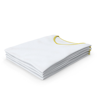 Female V Neck Folded Stacked White and Yellow PNG & PSD Images