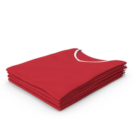 Female V Neck Folded Stacked White and Red PNG & PSD Images