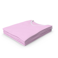 Female V Neck Folded Stacked White and Pink PNG & PSD Images