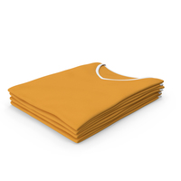 Female V Neck Folded Stacked White and Orange PNG & PSD Images