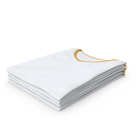Female V Neck Folded Stacked White and Orange PNG & PSD Images