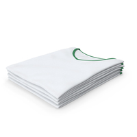 Female V Neck Folded Stacked White and Green PNG & PSD Images